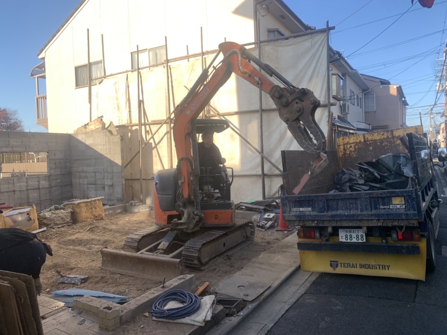 京都市 解体工事 「 伏見区西鍵屋町」DAY 6